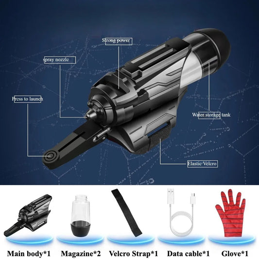Popular Spider Wrist Press Electric Launcher Burst Water Gun Water Blaster Toy Party Props Perfect Gifts for Children