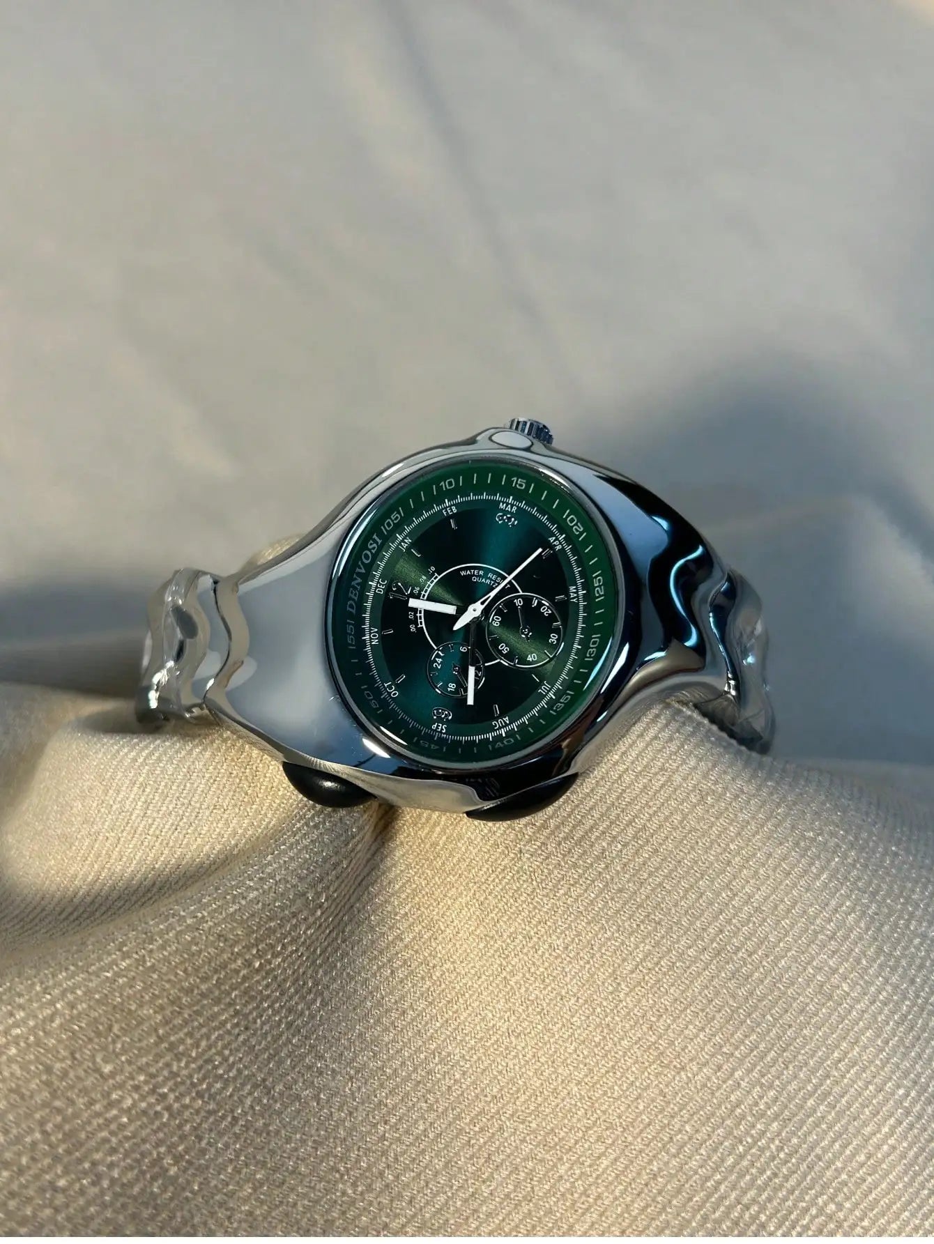 1Pc Men'S Irregular Y2K Non Mechanical Watch, Twisted Retro Fashion Quartz Watch