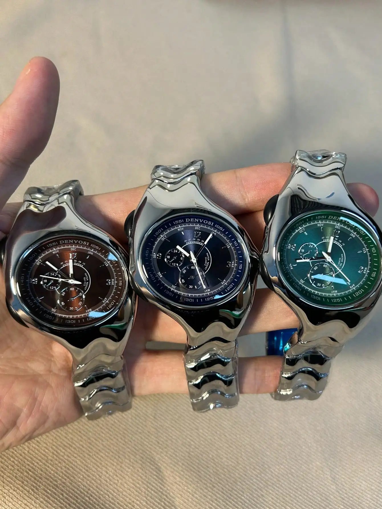 1Pc Men'S Irregular Y2K Non Mechanical Watch, Twisted Retro Fashion Quartz Watch