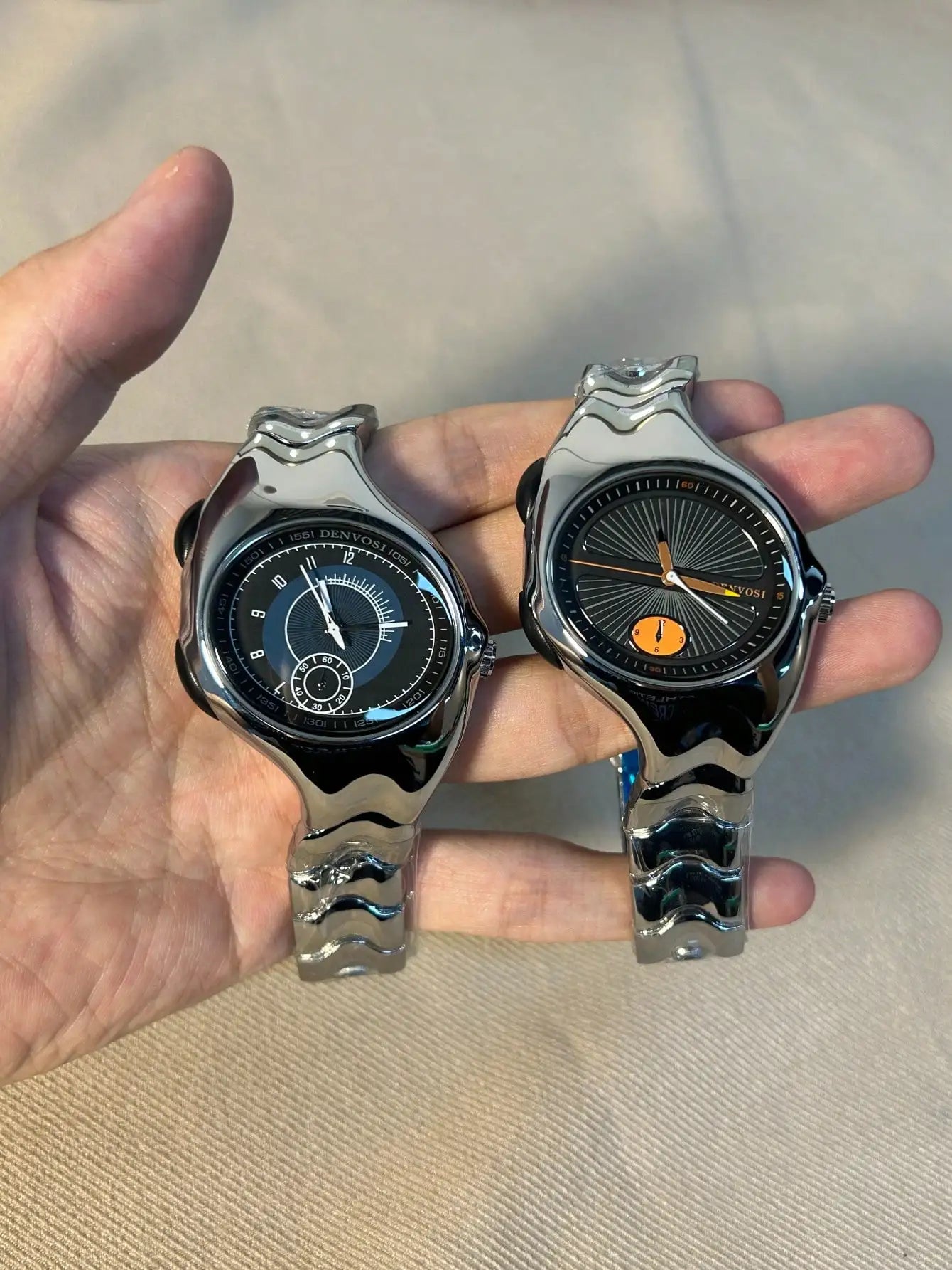 1Pc Men'S Irregular Y2K Non Mechanical Watch, Twisted Retro Fashion Quartz Watch